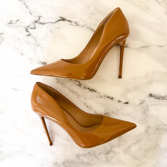 Steve Madden Vala Pointed Toe Stiletto Pumps in Nude Caramel, sz 7 - Picture 10 of 11
